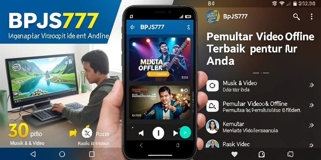 Antarmuka aplikasi BPJS777 yang memudahkan pemutaran video offline.