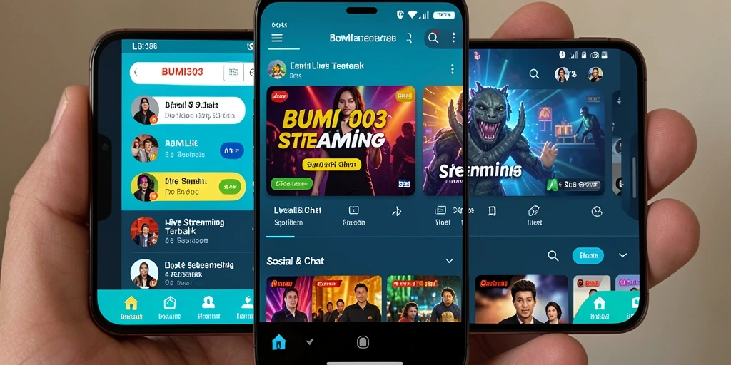 Antarmuka BUMI303 yang menarik untuk sesi Live Streaming.