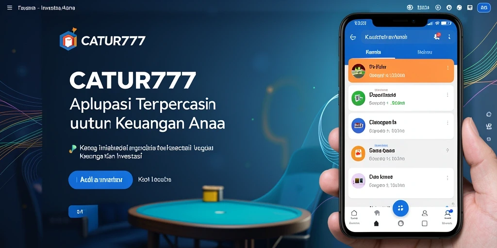Antarmuka aplikasi Investasi CATUR777 yang menawan dan informatif.