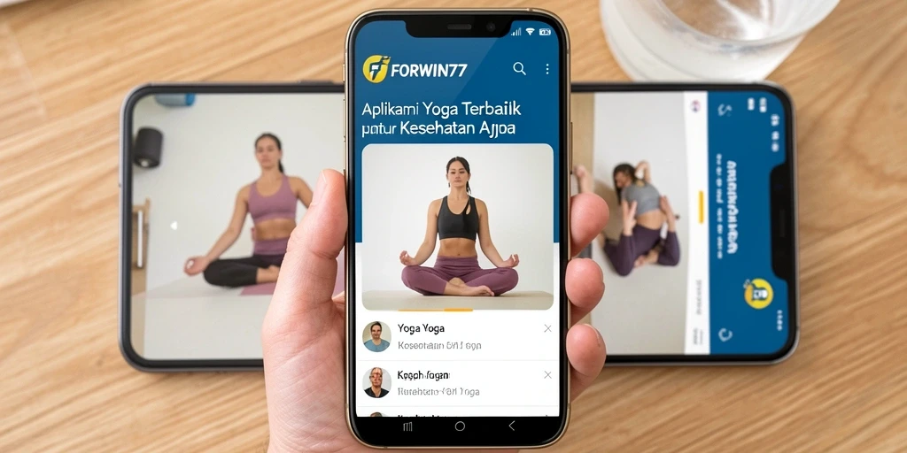 Antarmuka aplikasi FORWIN77 menampilkan berbagai fungsi dan pilihan latihan yoga.