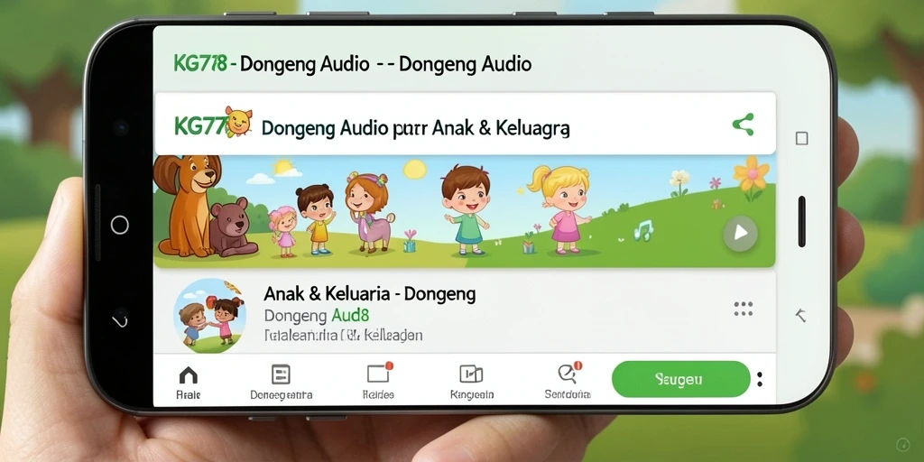 Antarmuka KG778 yang menarik untuk mendengarkan dongeng audio.