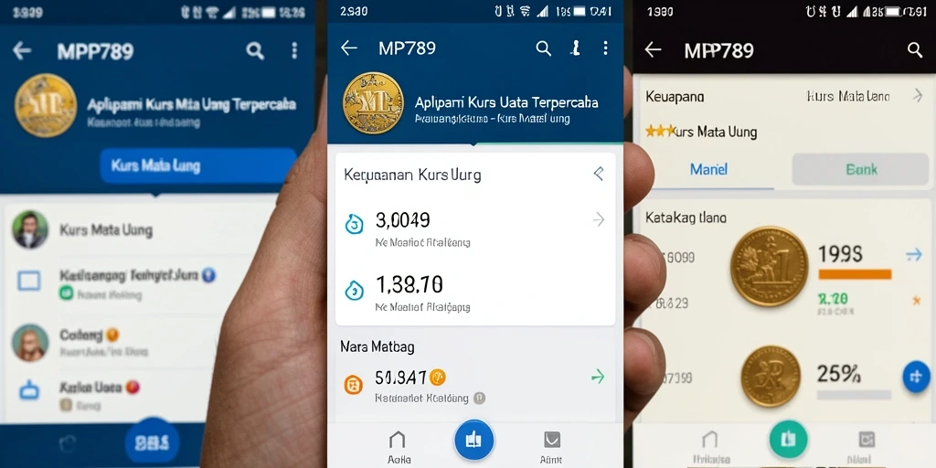 Antarmuka MVP789 menampilkan nilai tukar mata uang secara jelas.