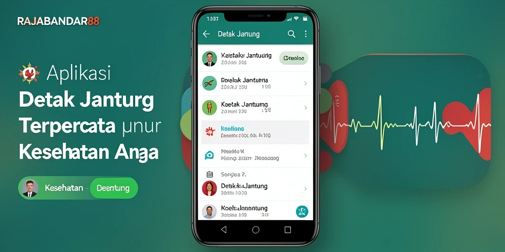 Antarmuka RAJABANDAR88 dengan fitur pemantauan detak jantung.