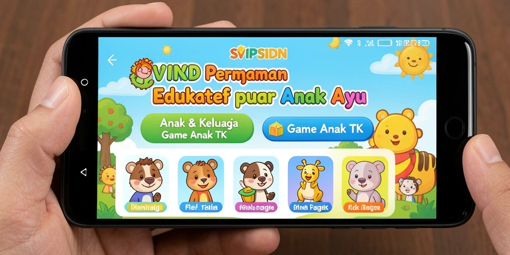 Tampilan antarmuka permainan edukatif <strong>SVIPSIDN</strong> yang menarik dan interaktif.