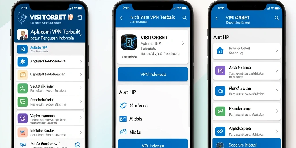 Tampilan antarmuka utama aplikasi VISITORBET yang intuitif dan sederhana.