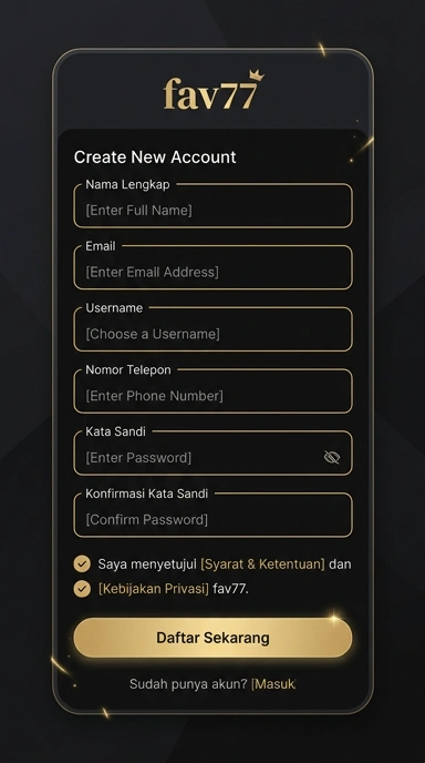 Cara Mudah Membuat Akun Baru fav77 untuk Pengguna Android